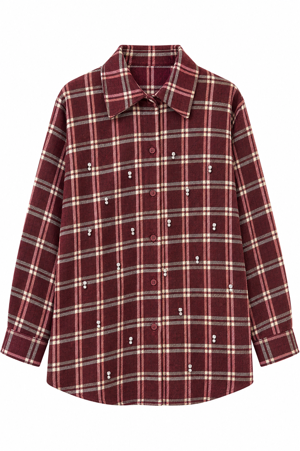 CAMICIA CHECK CON STRASS