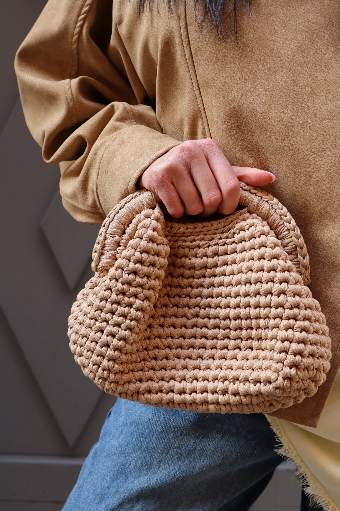 BORSA CROCHET BEIGE