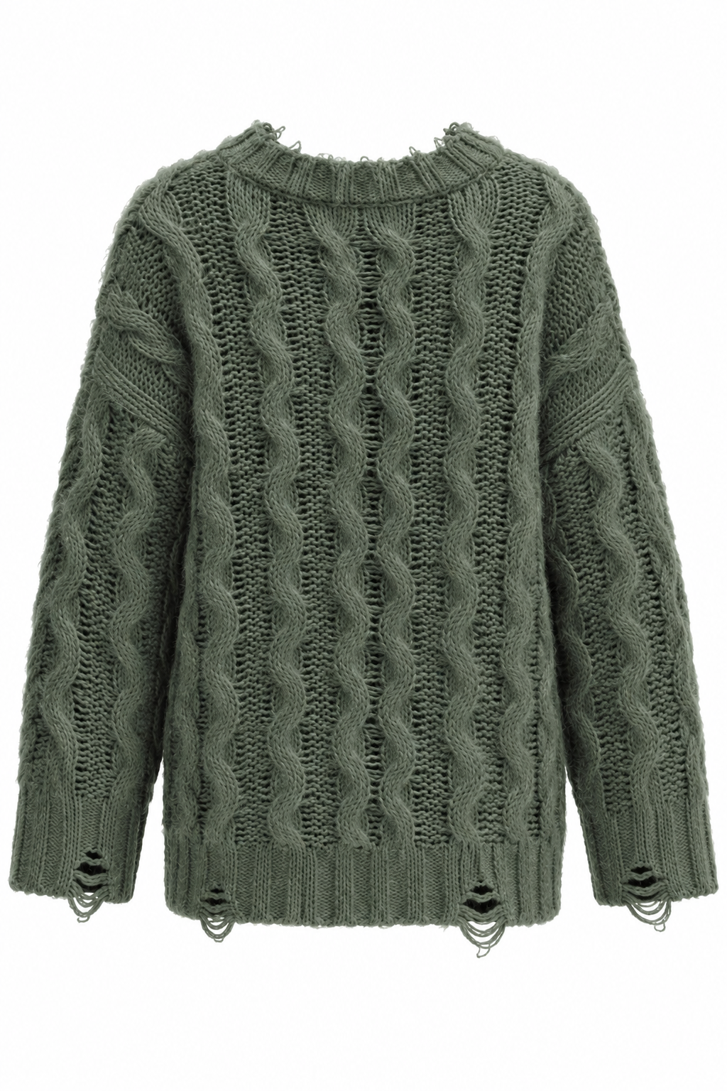 MAGLIONE A TRECCIA CON STRAPPI