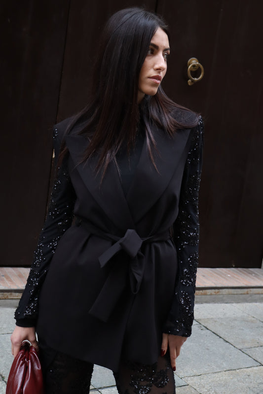 GIACCA KIMONO CON MANICHE PAILLETTES