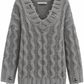 MAGLIONE A TRECCIA CON STRAPPI