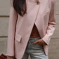 BLAZER ALLACCIATURA ASIMMETRICA ROSA