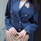 BLAZER CHAMBRAY BLU DOPPIO PETTO