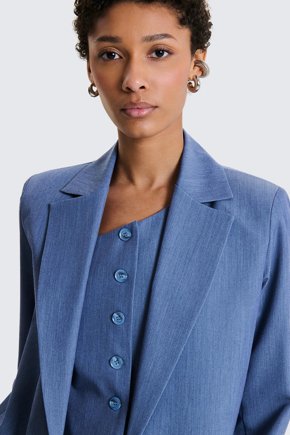 BLAZER MONOPETTO DENIM