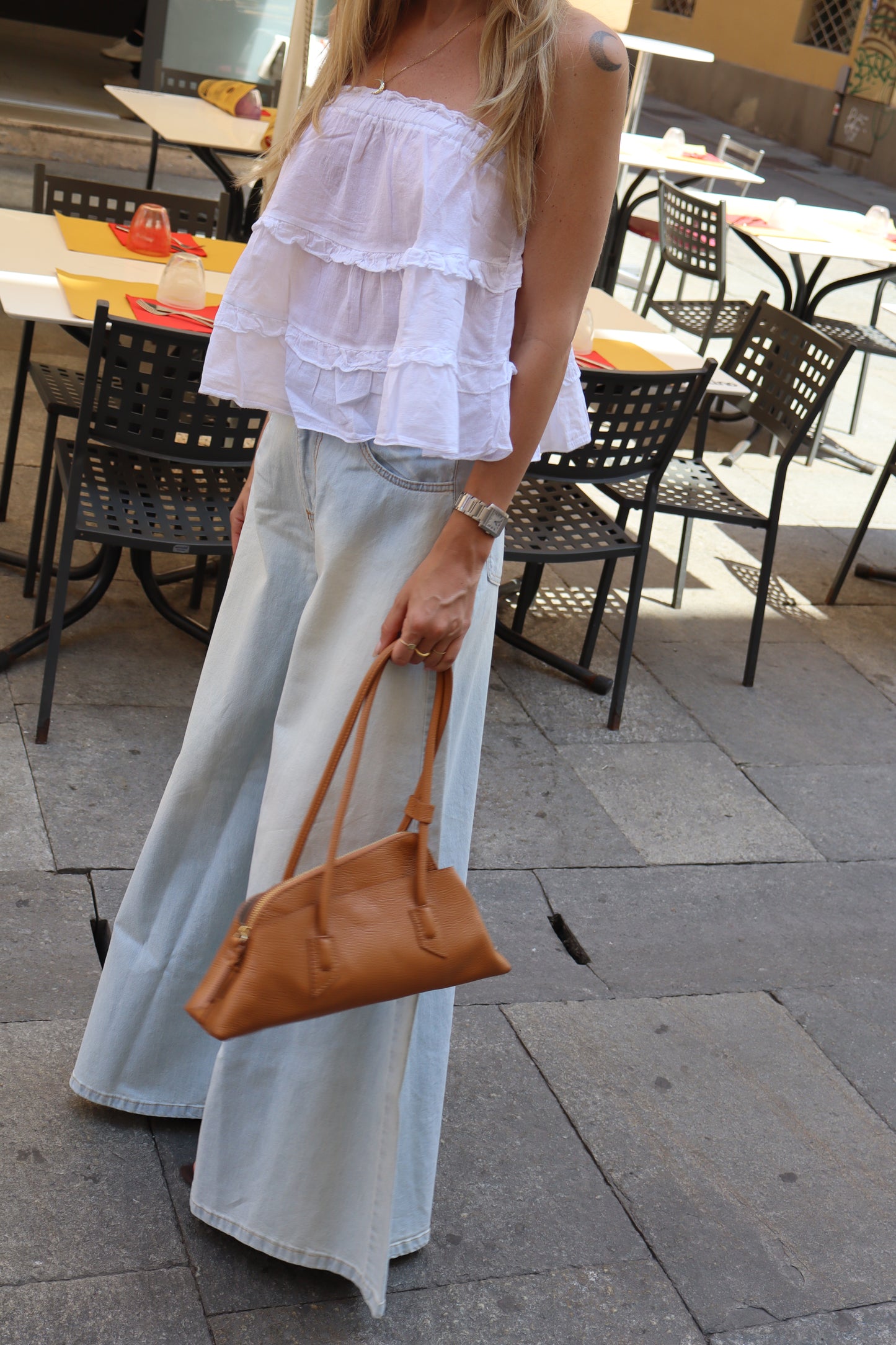 JEANS A CAMPANA AZZURRO