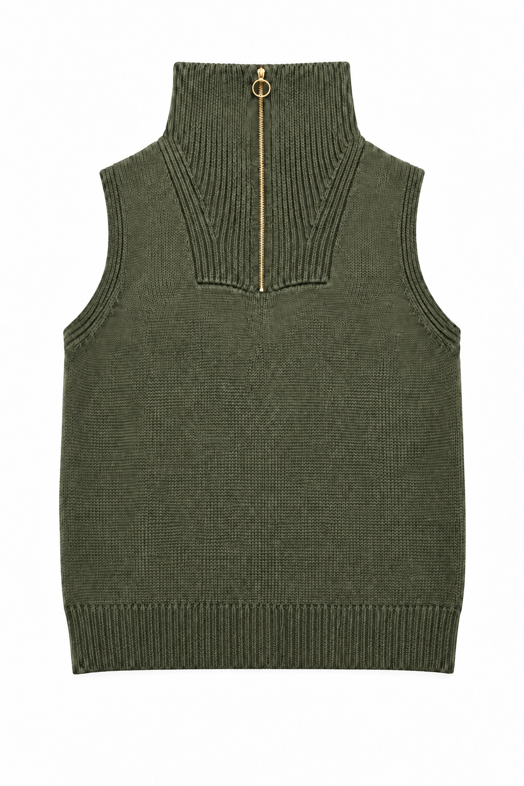 MAGLIONE SMANICATO CON ZIP