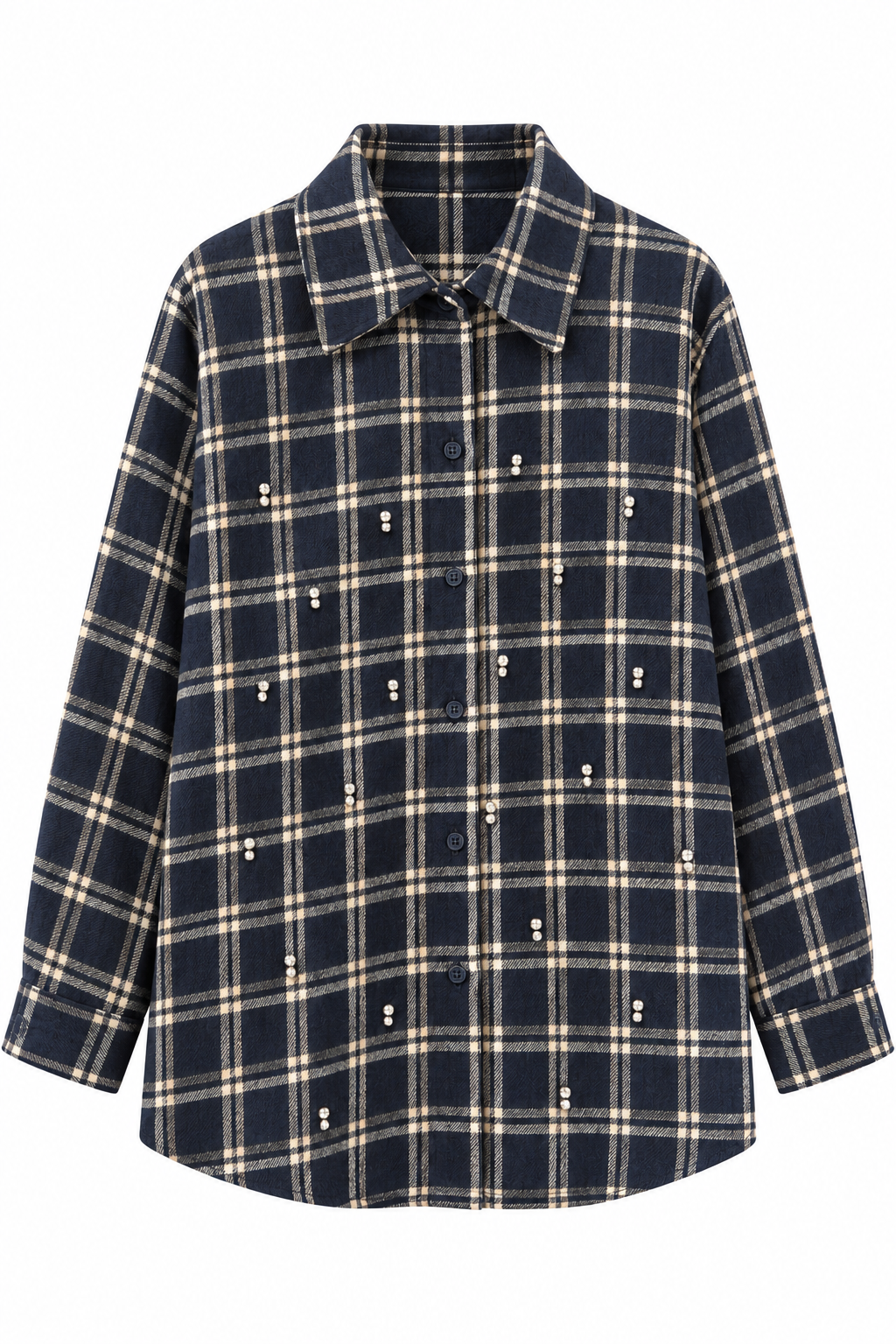 CAMICIA CHECK CON STRASS