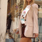 BLAZER ROSA A QUADRI