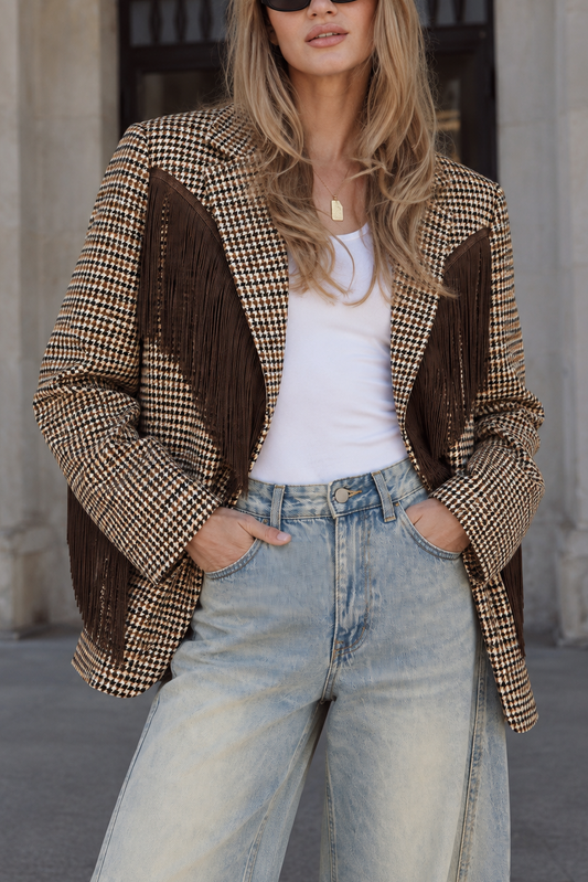 BLAZER CHECK CON FRANGIA