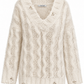 MAGLIONE A TRECCIA CON STRAPPI