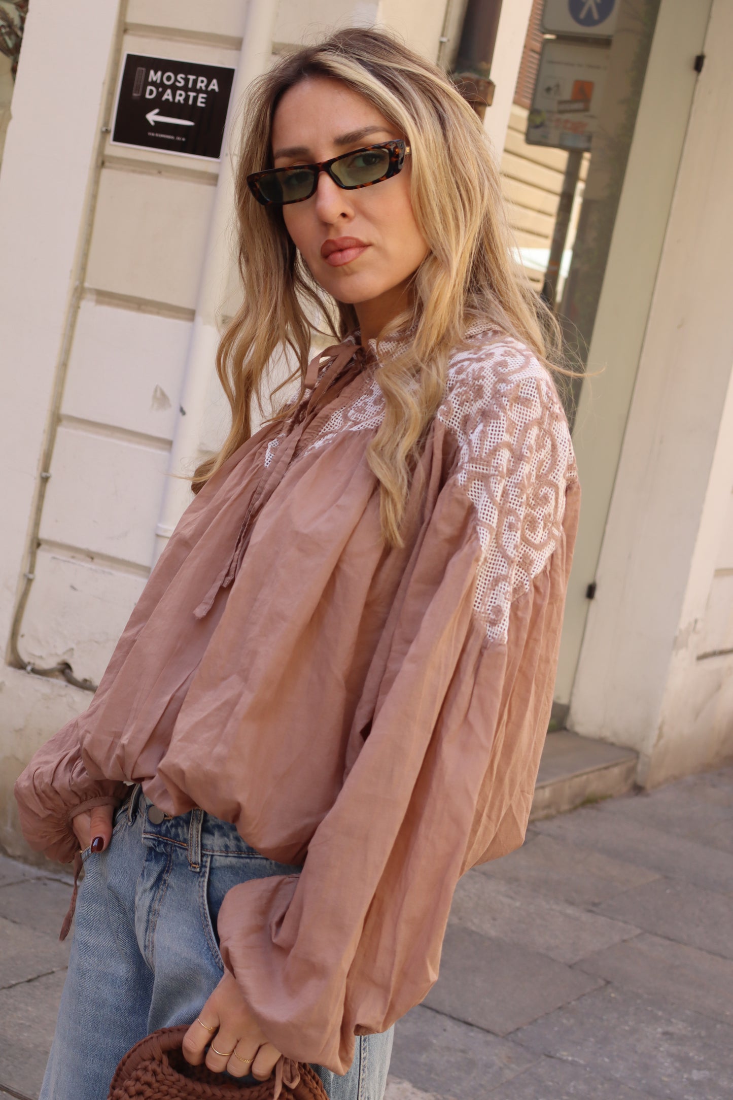 BLUSA INSERTO MACRAMÈ