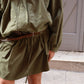 GONNA CORTA CARGO VERDE MILITARE