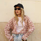 CAMICIA CON STRASS CHECK