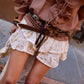 PANTA GONNA IN PIZZO CON BALZE