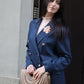 BLAZER CHAMBRAY BLU DOPPIO PETTO