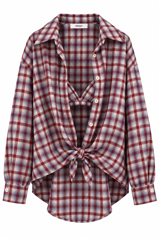CAMICIA CHECK CON REGGISENO