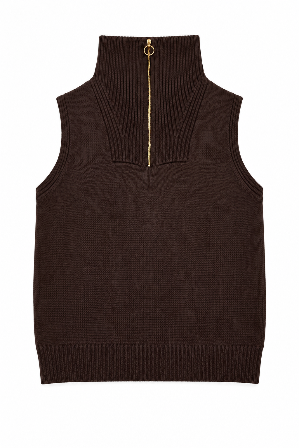 MAGLIONE SMANICATO CON ZIP