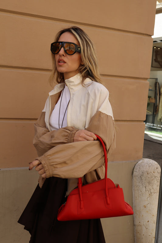 BOMBER BICOLOR CON ZIP