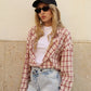 CAMICIA CON STRASS CHECK