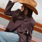 BLAZER ALLACCIATURA ASSIMMETRICA MORO