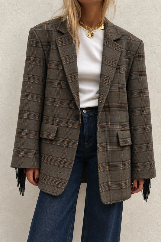 BLAZER CHECK FRANGE SUL RETRO