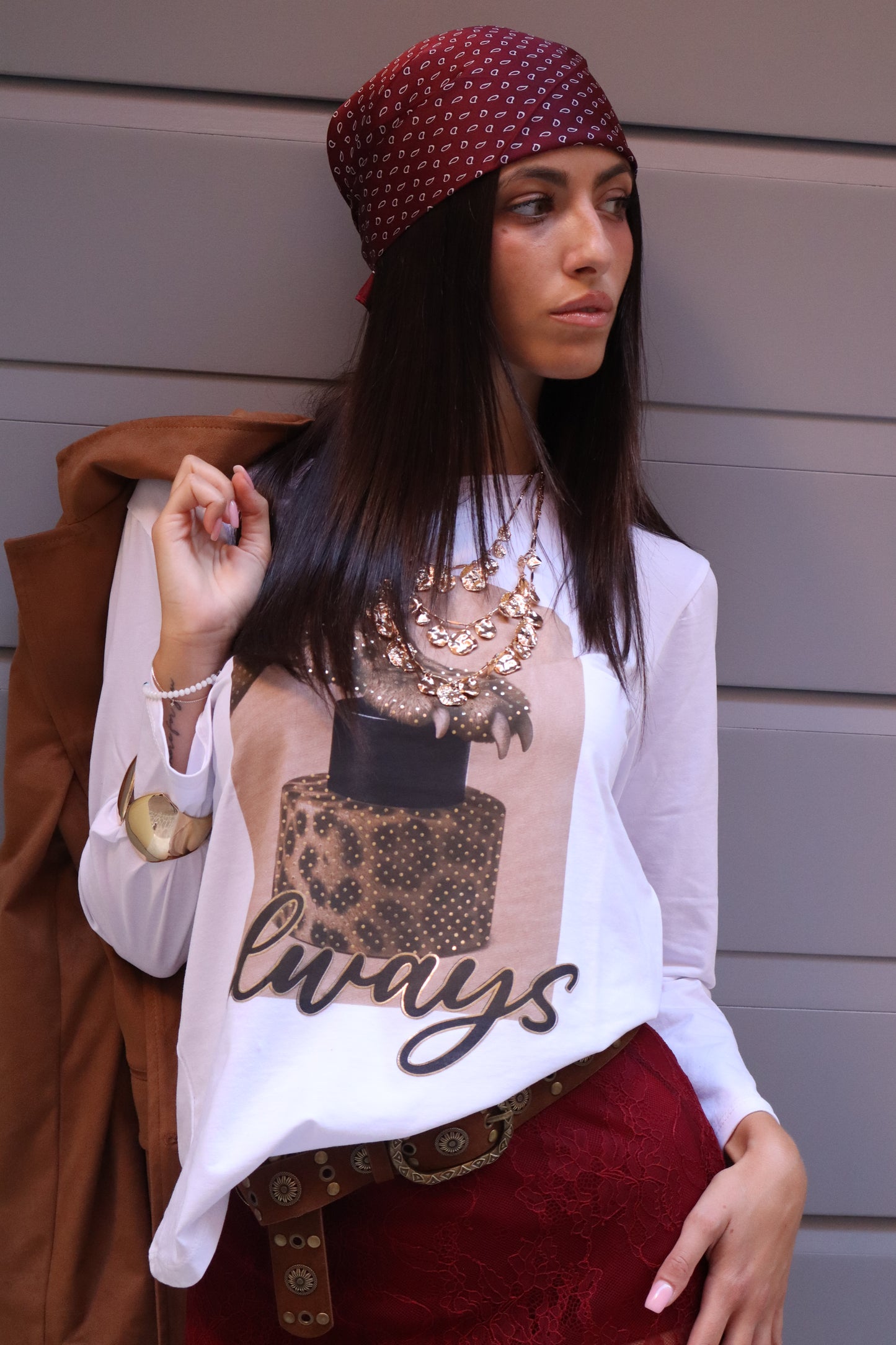 MAGLIA MANICA LUNGA CON STAMPA