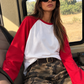 T-SHIRT MANICA ROSSA