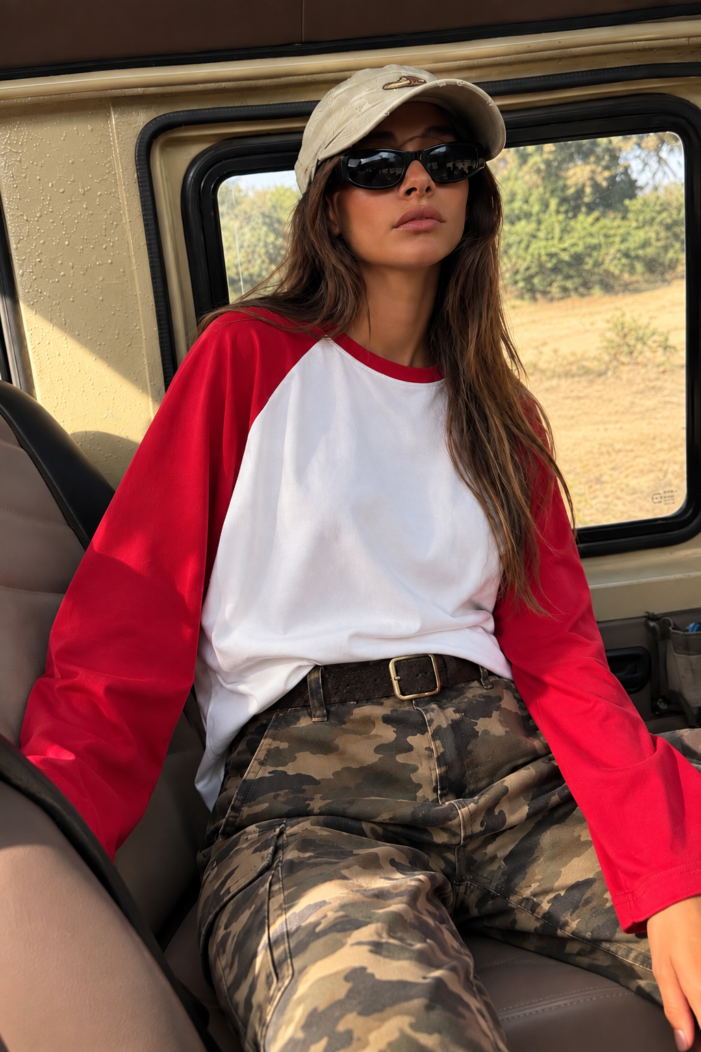T-SHIRT MANICA ROSSA