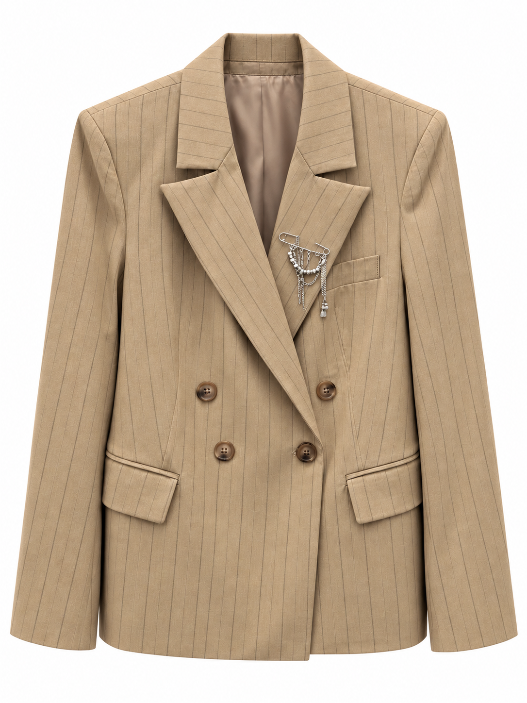 BLAZER GESSATO CON SPILLA