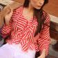 CAMICIA RIGHE ROSSA CON ROUGE
