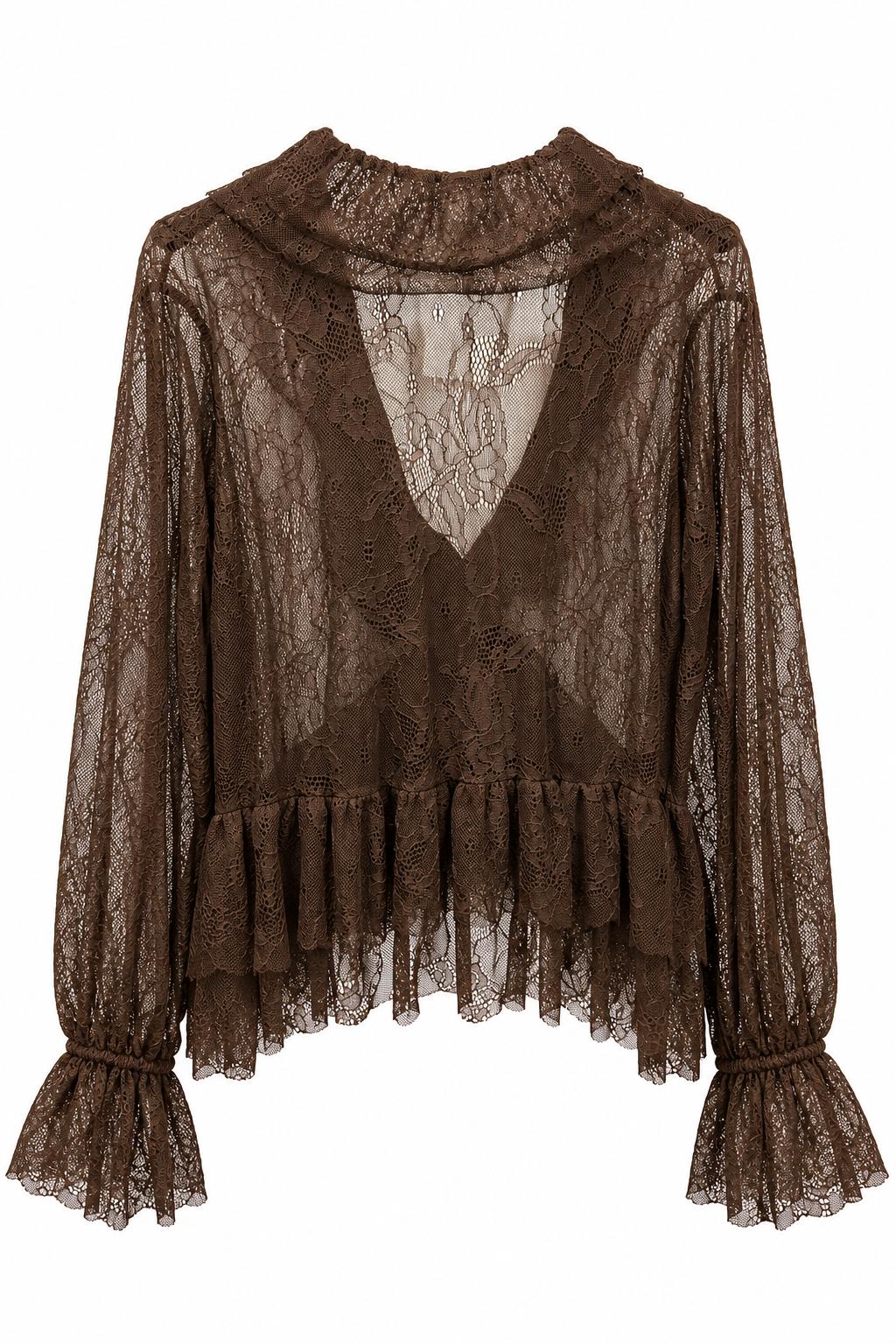 CAMICIA IN PIZZO CON BALZE