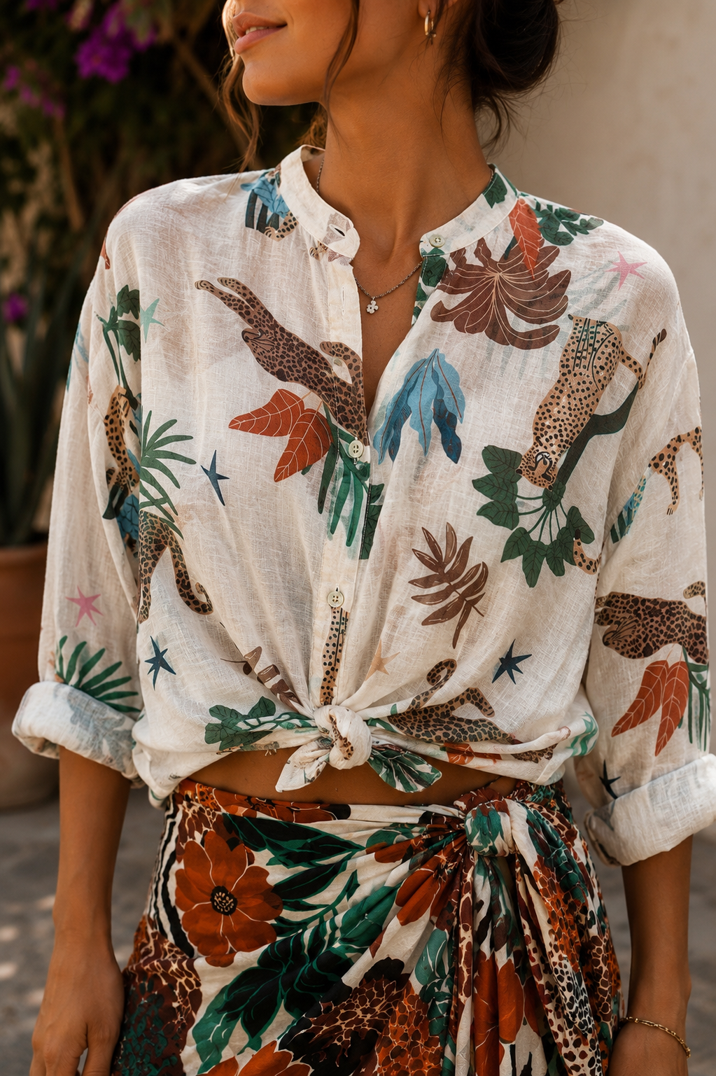 CAMICIA COLLO ALLA COREANA