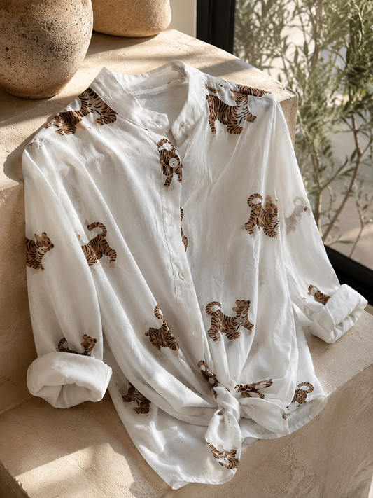 CAMICIA COLLO ALLA COREANA