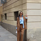 GIACCA TENCEL VISCOSA/LINO CAMEL