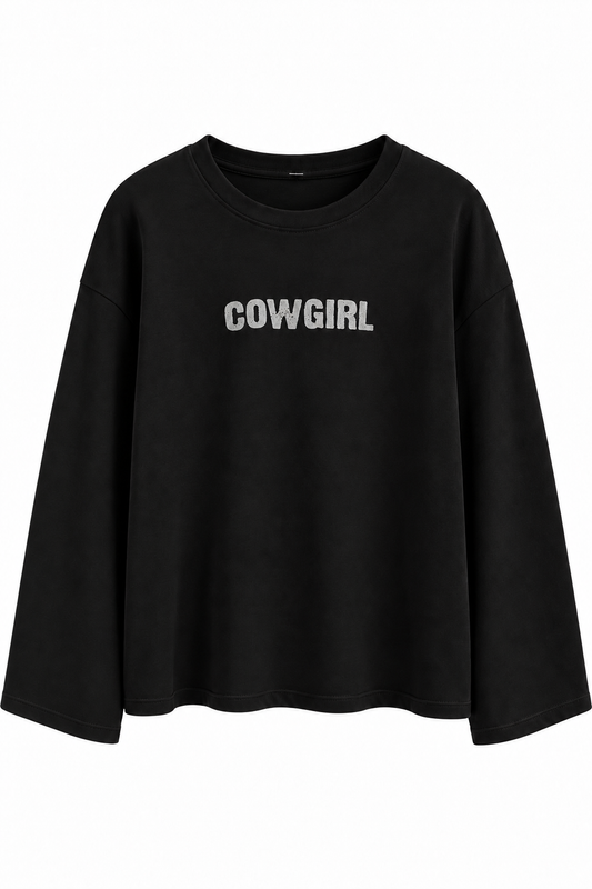 MAGLIA MANICA A CAMPANA COW GIRL