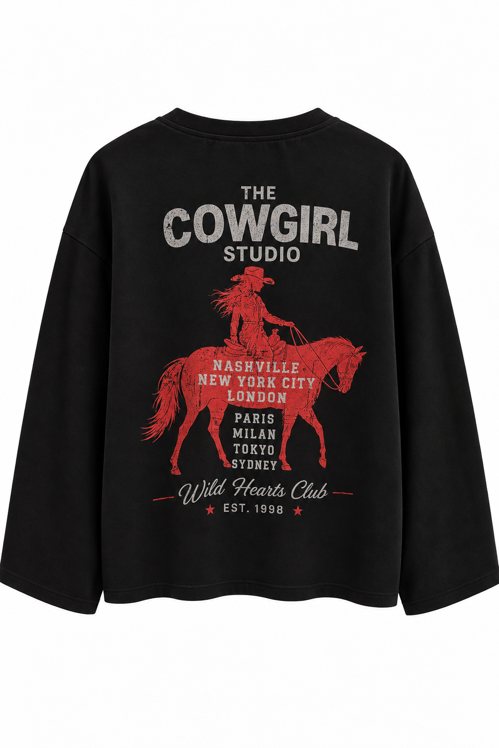 MAGLIA MANICA A CAMPANA COW GIRL